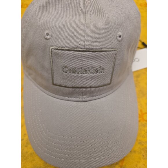 Calvin Klein Gray Adjustable Baseball Cap Cotton Minimalist Hat One Size‎ - Picture 9 of 9